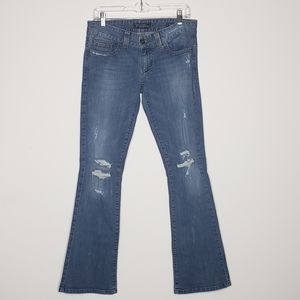 Guess LA 1981 Distressed Daredevil Boot Jeans